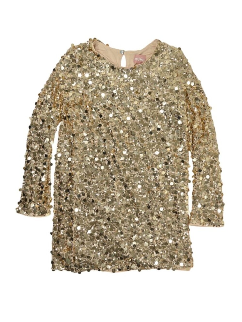 Show Me Your Mumu Maddison Mini Dress in Gold Metallic